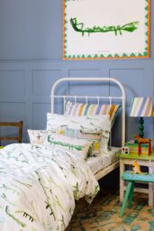 Wee Blue Bell 'Stick Crocs' Duvet Cover Set in Green - Size: Toddler - thumbnail 2
