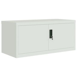 Berkfield Home File Cabinet Light Grey 90x40x220 cm Steel - Size: 90 x 40 x 220 cm - thumbnail 3