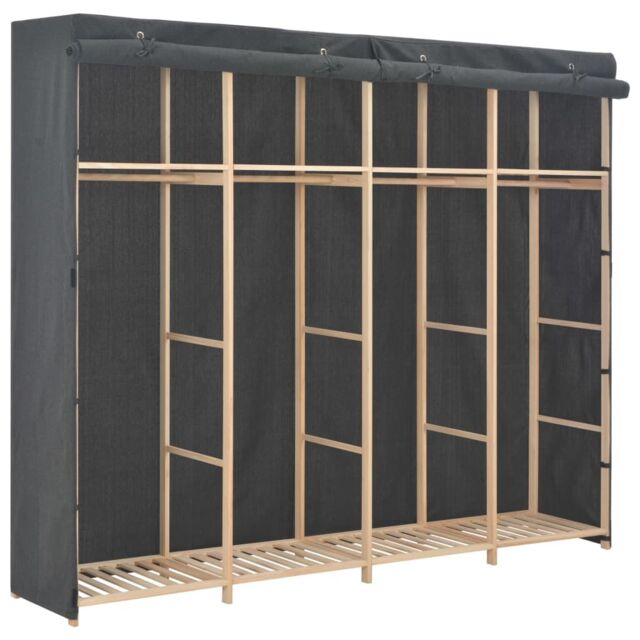 Berkfield Home Wardrobe Grey 200x40x170 cm Fabric - Size: 200 x 40 x 170 cm - image 1