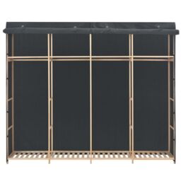 Berkfield Home Wardrobe Grey 200x40x170 cm Fabric - Size: 200 x 40 x 170 cm - thumbnail 2