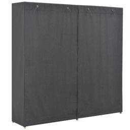 Berkfield Home Wardrobe Grey 200x40x170 cm Fabric - Size: 200 x 40 x 170 cm - thumbnail 3