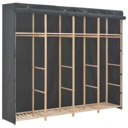 Berkfield Home Wardrobe Grey 200x40x170 cm Fabric - Size: 200 x 40 x 170 cm - thumbnail 1