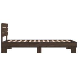 Berkfield Home Bed Frame without Mattress Brown Oak 90x200 cm - thumbnail 5