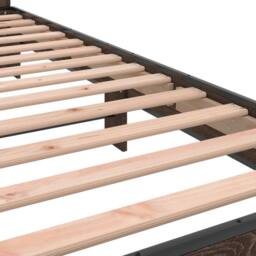Berkfield Home Bed Frame without Mattress Brown Oak 90x200 cm - thumbnail 7