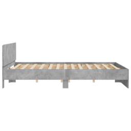 Berkfield Home Bed Frame with LED Frame Concrete Grey 180x200 cm Super King - thumbnail 8
