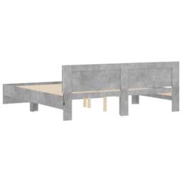 Berkfield Home Bed Frame with LED Frame Concrete Grey 180x200 cm Super King - thumbnail 9