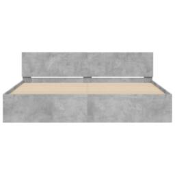 Berkfield Home Bed Frame with LED Frame Concrete Grey 180x200 cm Super King - thumbnail 7