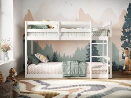 Flair Shasha Low Shorty Bunk Bed in White - Size: Junior - thumbnail 2