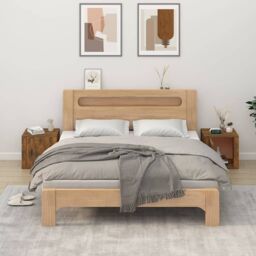 Berkfield Home Bedside Cabinets 2 pcs Smoked Oak 50x39x47 cm in Brown - Size: 50 x 39 x 47 cm - thumbnail 1