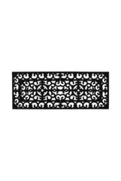 JVL Lexi Wrought Iron Effect Rubber Patio Mat 45x120cm in Black - Size: 45 cm x 120 cm - thumbnail 1