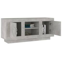 Berkfield Home TV Cabinet Concrete Grey 102x35x45 cm Engineered Wood - Size: 102 x 35 x 45 cm - thumbnail 4