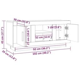 Berkfield Home TV Cabinet Concrete Grey 102x35x45 cm Engineered Wood - Size: 102 x 35 x 45 cm - thumbnail 8