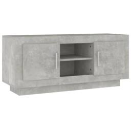 Berkfield Home TV Cabinet Concrete Grey 102x35x45 cm Engineered Wood - Size: 102 x 35 x 45 cm - thumbnail 3
