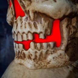 Samuel Alexander Home Accents Holiday 8ft Giant-Sized Halloween Skull Stack with Red LEDs in Cream - thumbnail 5