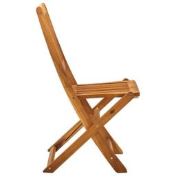 Berkfield Home Folding Outdoor Chairs 2 pcs Solid Acacia Wood in Brown - thumbnail 4