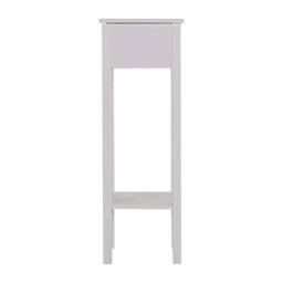 FLAVORA Tall Sofa Side Tea Table Bedside in White - Size: 100 cm x 15 cm - thumbnail 4