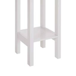 FLAVORA Tall Sofa Side Tea Table Bedside in White - Size: 100 cm x 15 cm - thumbnail 5