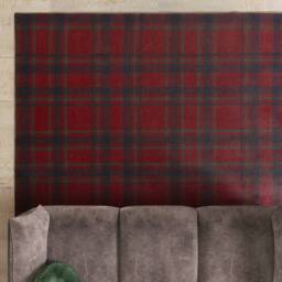 Kukoon Red Green Tartan Soft Chenille Washable Living Room Area Rug - Size: 80 cm x 300 cm - thumbnail 4