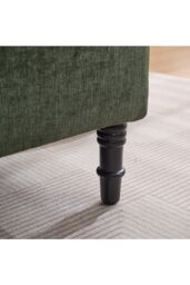Living and Home Chenille Upholstered Storage Bench in Green - thumbnail 8