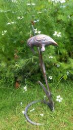 Inspirational Gifting Kingfisher on Reeds Garden Sculpture Ornament Decoration in Bronze - thumbnail 6