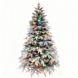 Shatchi 4FT Prelit Green Lapland Fir Christmas Tree Multicolour LEDs - thumbnail 4