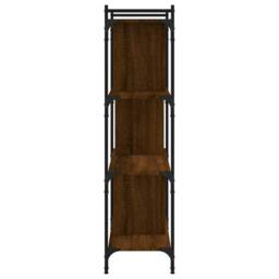 Berkfield Home Decorative Bookcase 4-Tier Brown Oak 76x32x123 cm Engineered Wood - Size: 76 x 32 x 123 cm - thumbnail 5