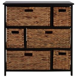 Orsina Stylish 6 Drawers Black Frame Storage Unit, Modern Chest Of Drawers For Livingroom, Minimalist Storage Chest - thumbnail 6