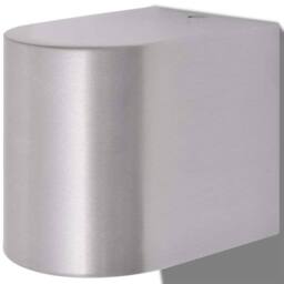 Berkfield Home Outdoor LED Wall Lights 2 pcs Round Downwards in Silver - thumbnail 5