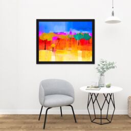 "Artery8 Wall Art Print Abstract Landscape With Trees Large Large Framed Wall Décor Art in White - Size: W18"" x H24""" - thumbnail 2