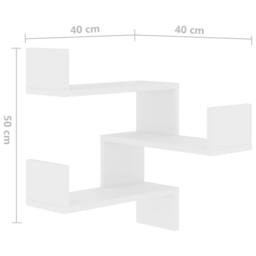 Berkfield Home Wall Corner Shelf 2 pcs White 40x40x50 cm Engineered Wood - Size: 40 x 40 x 50 cm - thumbnail 9
