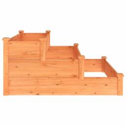Berkfield Home Garden Raised Bed Brown 120x120x56 cm Solid Wood Fir - Size: 120 x 120 x 56 cm - thumbnail 5