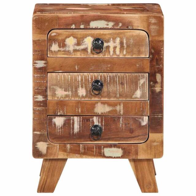 Berkfield Home Bedside Cabinet 2 pcs 37x32x50 cm Solid Wood Reclaimed - Size: 37 x 32 x 50 cm - image 1