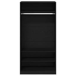 Berkfield Home Black Oak Wardrobe 100 x 50 x 200 cm - Crafted from engineered wood - thumbnail 6