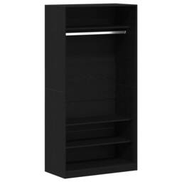 Berkfield Home Black Oak Wardrobe 100 x 50 x 200 cm - Crafted from engineered wood