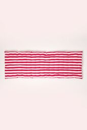 Homescapes Garden Bench Cushion Luxury 3 Seater Cotton Red Striped Indoor Outdoor Pad - thumbnail 3