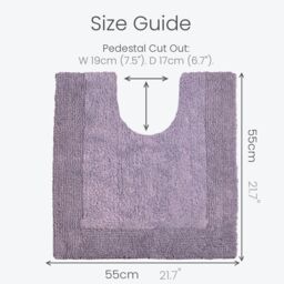Allure Bath Fashions Elegance Reversible Heavyweight Pedestal Mat in Lilac - thumbnail 5