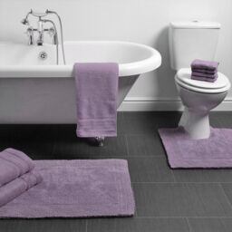 Allure Bath Fashions Elegance Reversible Heavyweight Pedestal Mat in Lilac - thumbnail 2