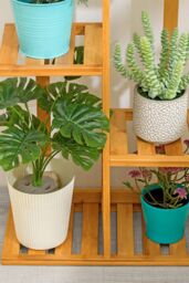 Living and Home 6-Tier Wooden Rustic Potted Vintage Plant Stand Rack Decorative Display Shelf in Brown - thumbnail 6