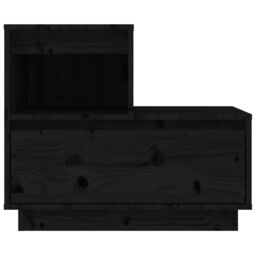 Berkfield Home Bedside Cabinets 2 pcs Black 60x34x51 cm Solid Wood Pine - Size: 60 x 34 x 51 cm - thumbnail 4