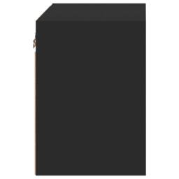 Berkfield Home Decorative Bedside Cabinet with LED Lights Wall-mounted Black - thumbnail 8