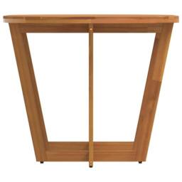 Berkfield Home Beautiful Garden Dining Table Oval 150x90x75 cm Solid Wood Acacia in Brown - Size: 150 x 90 x 75 cm - thumbnail 6