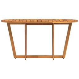 Berkfield Home Beautiful Garden Dining Table Oval 150x90x75 cm Solid Wood Acacia in Brown - Size: 150 x 90 x 75 cm - thumbnail 5
