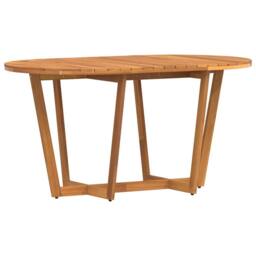 Berkfield Home Beautiful Garden Dining Table Oval 150x90x75 cm Solid Wood Acacia in Brown - Size: 150 x 90 x 75 cm - thumbnail 3