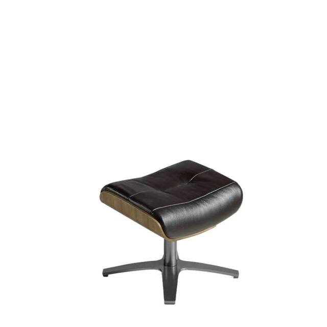 Angel Cerda Chocolate Brown Cowhide Leather Ottoman, 52x42x39 cm - Size: 52 x 42 x 39 cm - image 1