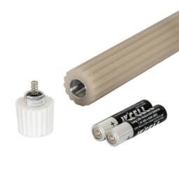 Lemon Pavilion Furniture and Decor Natural Glow Ribbed Taper Candles - Wax - L2xW2xH24 cm - Taupe - thumbnail 3