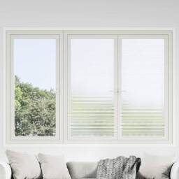 Berkfield Home Frosted Privacy Window Film Adhesive Stripes 0.9x50 m in White - thumbnail 2