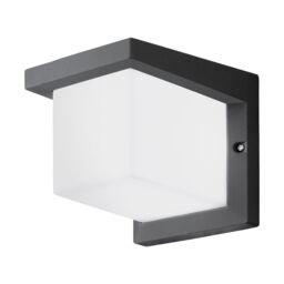 Loops IP54 Outdoor Wall Light Anthracite Cast Aluminium 10W Built in LED Lamp - thumbnail 1