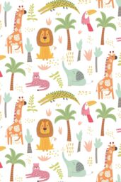 Hoopla Walls Safari Boogie 10m Matt Wallpaper in Pink - thumbnail 2