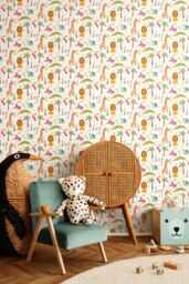 Hoopla Walls Safari Boogie 10m Matt Wallpaper in Pink - thumbnail 1