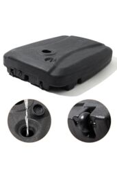 H&O Direct HDPE Water & Sand Filled Parasol Base with Wheels（Pole is not included） in Black - thumbnail 5